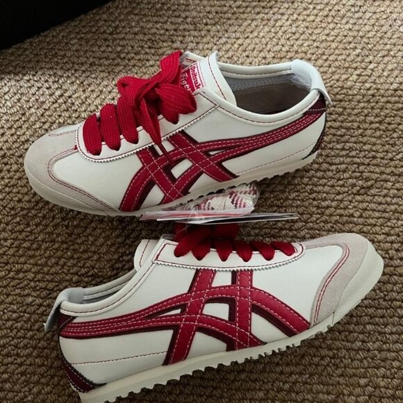 Onitsuka Tiger by Asics Women's Fashion Shoes - Cream and Red - Picture 5 of 6